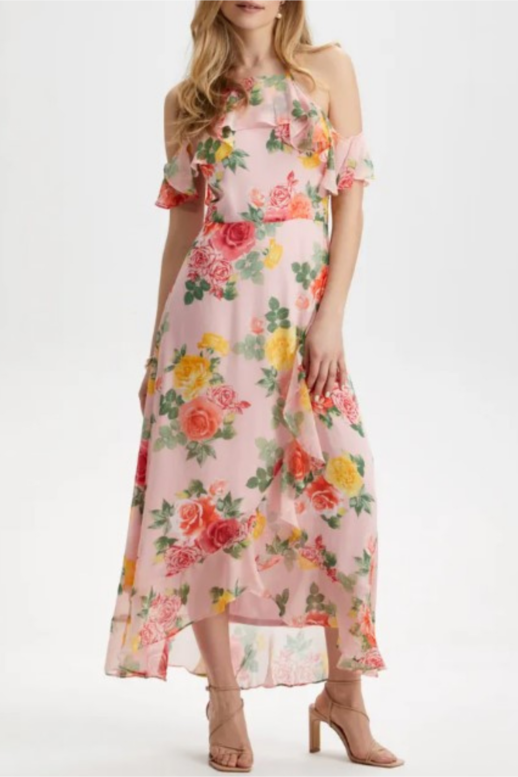 London Times Floral Chiffon Halter Day Dress, 4/10/12 - Women's Apparel, Summer Spring Attire