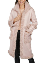 Load image into Gallery viewer, Love Token Pastel Pink Suede & Shearling Faux Fur