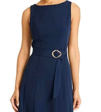 Load image into Gallery viewer, Maggy London Navy Fit & Flare Midi, Women's Day Apparel