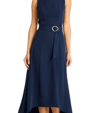 Load image into Gallery viewer, Maggy London Navy Fit & Flare Midi, Women's Day Apparel