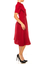 Load image into Gallery viewer, LAST ONE! Maggy London Classic A-Line Day Dress - RED Size 6 Available