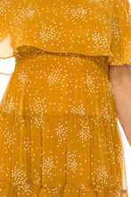 Load image into Gallery viewer, Maison Tara Golden Spice Tiered Chiffon A-Line Day Dress, SIZES 4 & 8 REMAINING! Women's Summer Apparel, Spring Attire