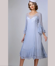 Load image into Gallery viewer, LAST ONE! Nataya Sky Blue Muli-Use, Midi Day Dress - ONLY SIZE 4 (sm) Remaining! Party, Cocktail, Women's Formal