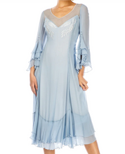 Load image into Gallery viewer, LAST ONE! Nataya Sky Blue Muli-Use, Midi Day Dress - ONLY SIZE 4 (sm) Remaining! Party, Cocktail, Women's Formal