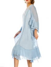Load image into Gallery viewer, LAST ONE! Nataya Sky Blue Muli-Use, Midi Day Dress - ONLY SIZE 4 (sm) Remaining! Party, Cocktail, Women's Formal