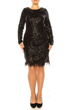 Load image into Gallery viewer, Nicole Miller Sequin Cocktail w/Ostrich Feathers Sizes 6 & 8 Remaining! Mini, Party, Flapper, Holiday