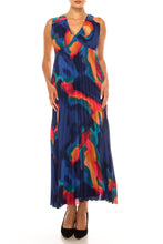Load image into Gallery viewer, A+ Nicole Miller Pleated Abstract Day Dress Women's Apparel