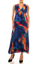 Load image into Gallery viewer, A+ Nicole Miller Pleated Abstract Day Dress Women's Apparel