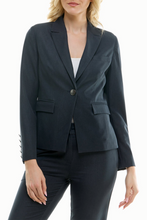 Load image into Gallery viewer, Nicole Miller 1 Button Blazer Jacket, MED/LG/XLG Women's Apparel, Office Attire, Business Outfits