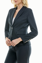 Load image into Gallery viewer, Nicole Miller 1 Button Blazer Jacket, MED/LG/XLG Women's Apparel, Office Attire, Business Outfits