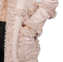 Load image into Gallery viewer, Love Token Pastel Pink Suede & Shearling Faux Fur