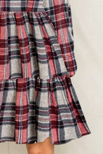 Load image into Gallery viewer, Plaid Tiered Mini Day Dress USA 🇺🇸 XL/2XL/3XL