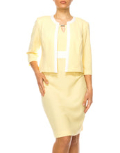 Load image into Gallery viewer, A Studio One Pastel Yellow Jacket Dress Women's Office Attire, Suits, Missy & Plus Apparel