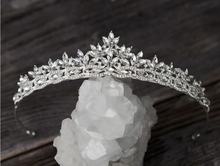 Load image into Gallery viewer, LAST ONE! SweetV Accessories, Petite Silver Tiara Women's Bridal, Gatsby Formal Events