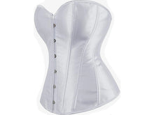 Load image into Gallery viewer, Black or White Satin Over-Bust Corset
