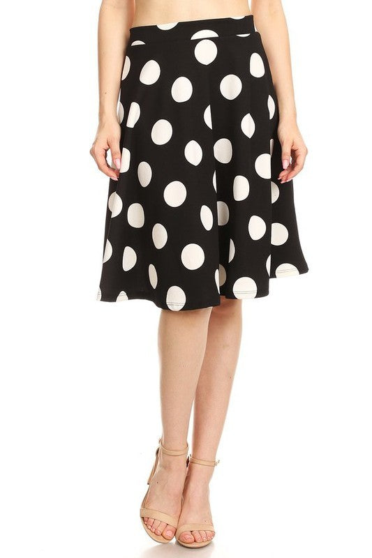 Moa Collection Big Dots Knee Length Skirt SM/M/LG USA 🇺🇸