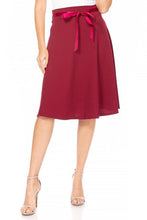 Load image into Gallery viewer, Moa Collection, NOT Made in Asia-  A-line Skirt w/Bow Tie, See Colors! SM/M/LG