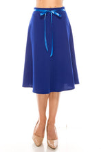 Load image into Gallery viewer, Moa Collection, NOT Made in Asia-  A-line Skirt w/Bow Tie, See Colors! SM/M/LG