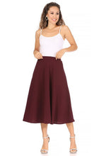 Load image into Gallery viewer, Solid Midi Skirt, NOT Made in Asia, SM/M/LG See Colors!