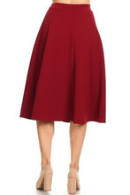 Load image into Gallery viewer, Solid Midi Skirt, NOT Made in Asia, SM/M/LG See Colors!