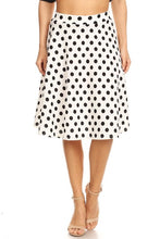 Load image into Gallery viewer, Polka Dot Print, Knee Length Skirt Black or White SM/M/LG USA 🇺🇸
