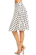 Load image into Gallery viewer, Polka Dot Print, Knee Length Skirt Black or White SM/M/LG USA 🇺🇸