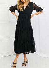 Load image into Gallery viewer, P & Rose Lovely Lace Black Tiered Day Dress USA 🇺🇸 SM & MED Remaining