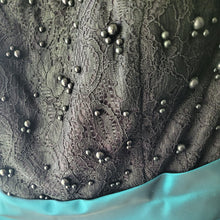 Load image into Gallery viewer, pearl & teal taffeta party dress 6/8/10