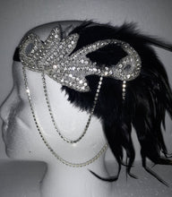 Load image into Gallery viewer, Gatsby Feather Handmade Headband
