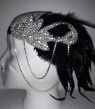 Load image into Gallery viewer, Gatsby Feather Handmade Headband
