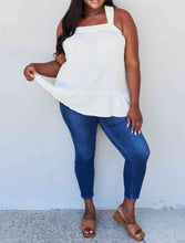 Load image into Gallery viewer, Heyson Apparel Back Tie Ruffle Summer Tunic Top, SM &amp; 3XL Remaining White Women&#39;s Apparel Tops
