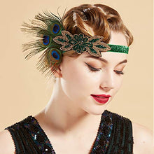 Load image into Gallery viewer, handmade, peacock feather headband, see more