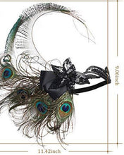 Load image into Gallery viewer, handmade, peacock feather headband, see more style-4 grn

