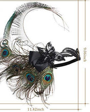 Load image into Gallery viewer, handmade, peacock feather headband, see more style-4 grn