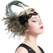 Load image into Gallery viewer, handmade, peacock feather headband, see more
