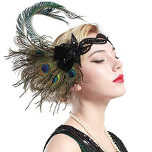 Load image into Gallery viewer, handmade, peacock feather headband, see more