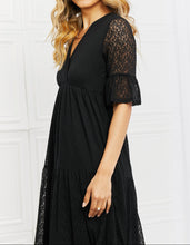 Load image into Gallery viewer, P & Rose Lovely Lace Black Tiered Day Dress USA 🇺🇸 SM & MED Remaining