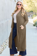 Load image into Gallery viewer, Basic Bae Apparel Long Open Front Duster, See Colors! Women&#39;s Cardigans, Sweaters Casual Attire

