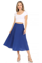 Load image into Gallery viewer, Solid Midi Skirt, NOT Made in Asia, SM/M/LG See Colors!