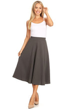 Load image into Gallery viewer, Solid Midi Skirt, NOT Made in Asia, SM/M/LG See Colors!