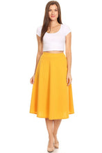 Load image into Gallery viewer, Solid Midi Skirt, NOT Made in Asia, SM/M/LG See Colors!