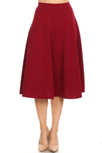 Load image into Gallery viewer, Solid Midi Skirt, NOT Made in Asia, SM/M/LG See Colors!