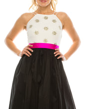 Load image into Gallery viewer, rhinestone halter pink band gown 6,8,10