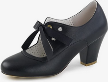 Load image into Gallery viewer, heart hollow chunky vintage pumps