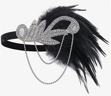 Load image into Gallery viewer, Gatsby Feather Handmade Headband