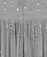 Load image into Gallery viewer, LAST ONES, Amelia Rose Henrietta Bejeweled Silver-Grey Formal Gown Only Sizes 2/4 & 4/6 Remaining! Women's Formals, Event Attire