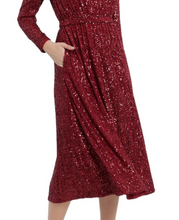 Load image into Gallery viewer, Maggy London Sequin Cherry Red Party Dress, LAST ONE! Only Size 2/XS Petite Remaining Cocktail