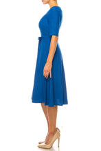 Load image into Gallery viewer, A Maison Tara Asymmetrical Day Dress Ivory or Azure Blue ONLY Sizes 4/6/8 REMAINING!