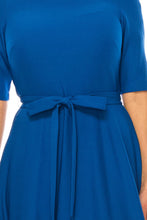 Load image into Gallery viewer, A Maison Tara Asymmetrical Day Dress Ivory or Azure Blue ONLY Sizes 4/6/8 REMAINING!