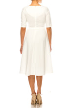 Load image into Gallery viewer, A Maison Tara Asymmetrical Day Dress Ivory or Azure Blue ONLY Sizes 4/6/8 REMAINING!